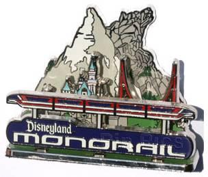 DLR - Disneyland Monorail Diorama - AP - Mickey's Pin Odyssey 2008