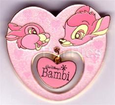 M&P - Bambi & Thumper - Pink Heart - Dangle