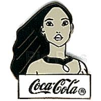 Pocahontas - Coca Cola - Black and White pin