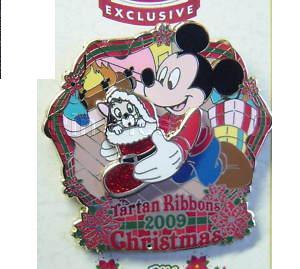 JDS - Mickey & Figaro - Christmas 2009 - Tartan Ribbons