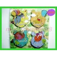 HKDL Pooh, Eeyore, Piglet & Tigger Pin Set