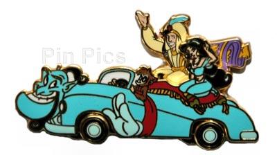 DLP - Aladdin, Jasmine, Abu and Genie - Parade - Stars in Cars