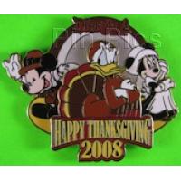 DLR - Happy Thanksgiving 2008 - Mickey, Minnie & Donald - Artist Proof