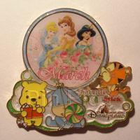 HKDL – Annual Passholder Exclusive – Pooh, Tigger & Eeyore 12 Months Set - March – Cinderella, Belle, and Jasmine