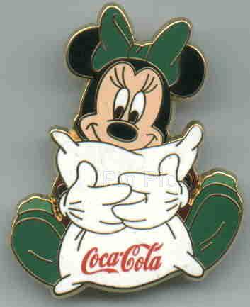 Bootleg - Minnie Hugging a White Coca-Cola Pillow Wearing (Green/Green)