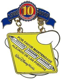 WDW - Monorail Monolouge in Spanish - Disney Pin Trading - 10th Anniversary 