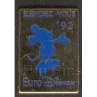 EURO Disney RENDEZ VOUZ 1992 Blue Opening Pin