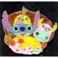 HKDL Stitch Stitch & Scrump Ice Cream Heads Pin