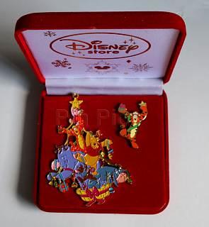 DS - Cast Exclusive - Christmas 2008 - Winnie the Pooh, Tigger & friends (Pin & Ornament Set)