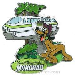 WDW - Walt Disney World Resort Monorail - Pluto with Green Monorail (Artist Proof)
