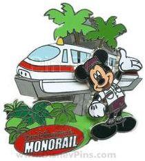 WDW - Walt Disney World Resort Monorail - Mickey with Red Monorail (ARTIST PROOF)