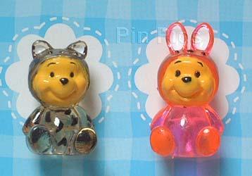 JDS - Winnie the Pooh - Cat & Rabbit - 3D Resin 2 Pin Set
