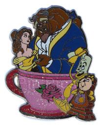 HKDL - Belle, Beast, Cogsworth and Lumiere - Beauty and the Beast - Coffee Cup - Tin - Mystery