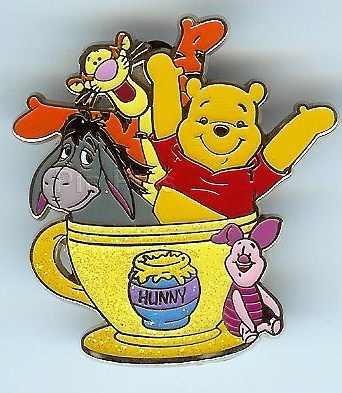HKDL - Winnie the Pooh, Eeyore, Tigger and Piglet - Coffee Cup - Tin - Mystery