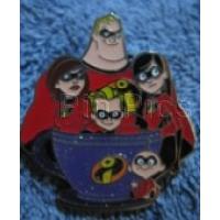 HKDL - John, Helen, Violet, Dash and Jack Jack - Incredibles - Coffee Cup - Tin - Mystery