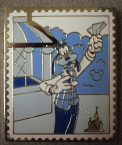 Pin Trading Stamp Collection - Castle - Goofy (CHASER)