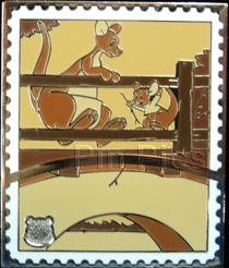 Pin Trading Stamp Collection - Pooh's Head - Kanga & Roo (CHASER)