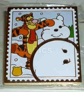Pin Trading Stamp Collection - Pooh's Head - Tigger