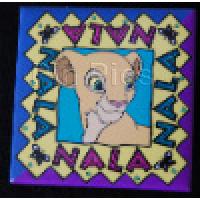 Button - Young Cub Nala from The Lion King Border with Butterflies Design Badge