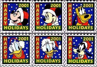 Disney Auctions - Happy Holiday 2001 (6 Stamp Pin Set)