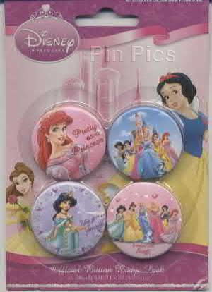 Button - Disney Princesses 4 Pack