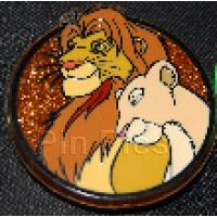 The DS Simba and Nala Embracing Gold Glitter (The Lion King)