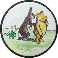 Button - Classic Winnie the Pooh, Rabbit and Piglet