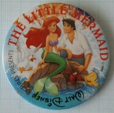 Button - Walt Disney Pictures Presents The Little Mermaid, Ariel, Eric, Sebastian and Flounder