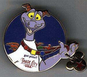 WDW - Trade City, USA - Disney Pin Celebration 2010 - Framed Set - Figment Sketch with Pin (Pin Only) (ARTIST PROOF)