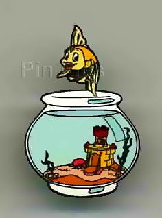 Cleo jumping out of her fishbowl