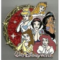 WDW- Princesses - The Gang with Glitter - ARTIST PROOF