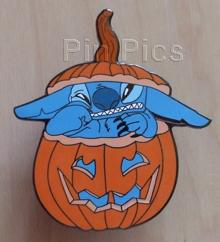 Bootleg - Stitch stuffed into a Halloween Pumpkin