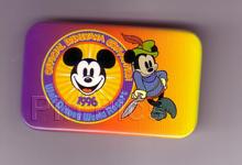 Button - 1996 Disneyana Convention - Rectangle Mickey Mouse as Brave Little Tailor & Disneyana Logo