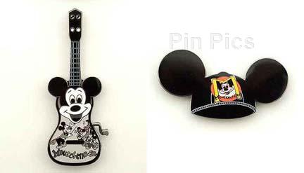 Disney Auctions - Mouseketeer 2 Pin Set (Guitar & Hat)