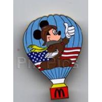 Boot Leg Pin ~ Patriotic Mickey Thumbs up Balloon (Blue)