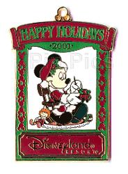 DLR Mickey Christmas 2001 Ornament / pin