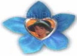 Disney Princess Snapz Jasmine Blue Flower Petal Brooch (Converted)