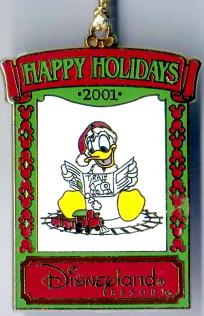 DLR Donald Christmas 2001 Ornament / Pin