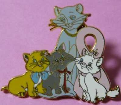 Bootleg The Aristocats, Duchess, Marie, Toulouse & Berlioz, Breast Cancer Pink Ribbon