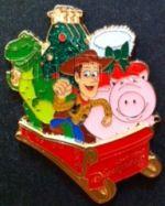 HKDL - Limited Christmas Pin 2011(Woody,Rex and Hamm)