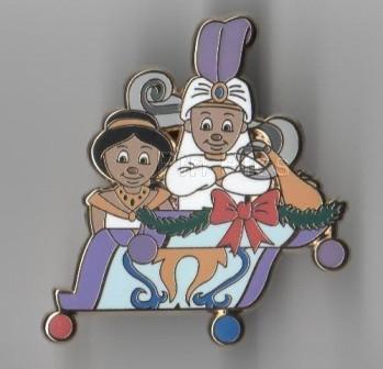 DLR - Small World Holiday Mystery 2010 Pin - Aladdin & Jasmine (PRE PRODUCTION/PROTOTYPE)