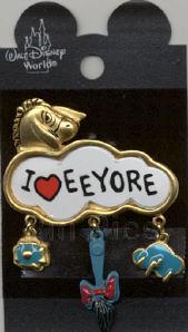 I Love 'Heart' Eeyore Dangle