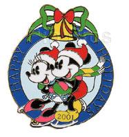 DL - Cast Member Happy Holidays 2001 (Mickey & Minnie Skating)