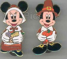 Disney Auctions - Thanksgiving Pilgrims (Mickey and Minnie Mouse)