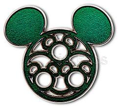WDW - Mickey Mouse Icon with Characters - Winnie the Pooh and Tigger Set (Dark Green Mickey Mouse Icon Only) (PRE PRODUCTION)