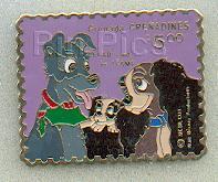 Grenada Grenadines Stamp - Lady and the Tramp