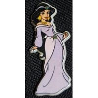 Button: Plastic Jasmine in a Pink / Purple Dress (Aladdin)
