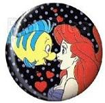 Button: Ariel & Flounder Polka Dot (The Little Mermaid)