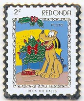 Pluto - Redonda Christmas Stamp