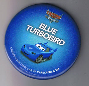 DLR - Button - Cars Land Blue Turbobird